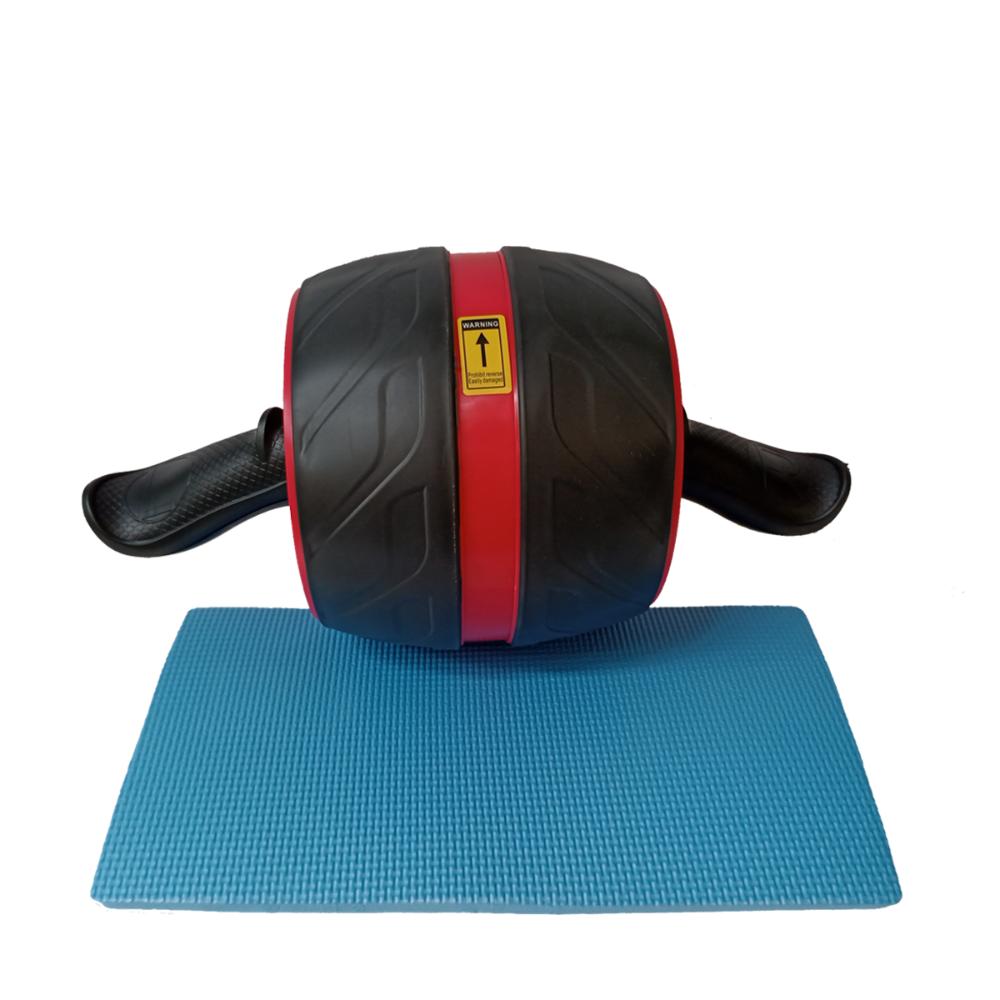 Rueda Ergonómica Abdominal Color Negro Con Rojo